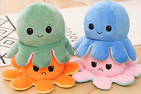 Overturn Plush Octopus Toys Pulpo Reversible