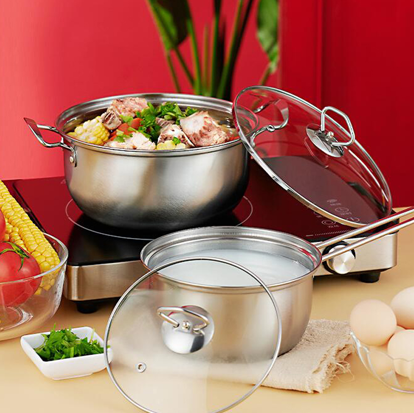 Wholesale Stock Pot Set Stainless Steel Casserole Hotpots 