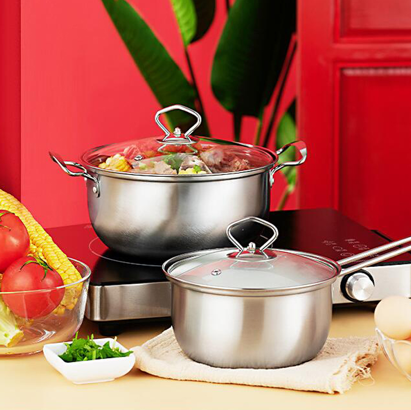 Wholesale Stock Pot Set Stainless Steel Casserole Hotpots 