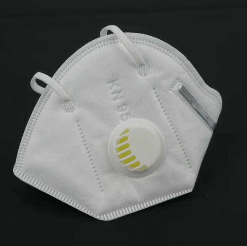 Air Pollution Mouth Protective White N95 Dust Mask with Valves