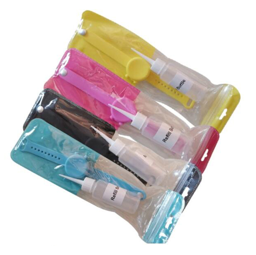 Manufacturer Popular Silicone Adjustable Hand Sanitizer Wristband Bracelet with Refill Bottle