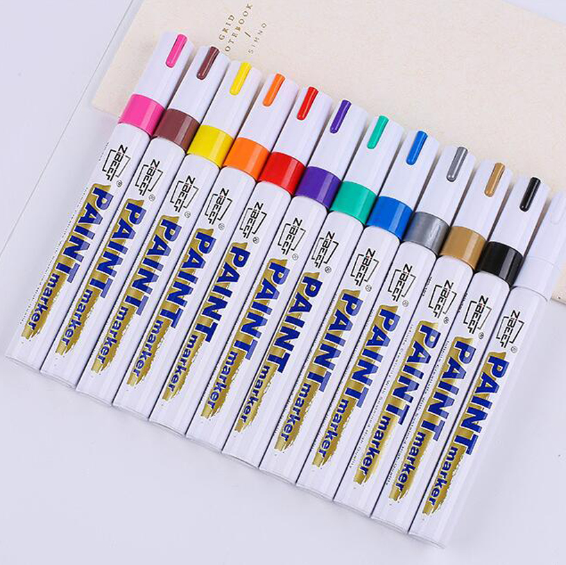 Acrylic Paint Marker 12 Colors Set Permanent Drawing Pens
