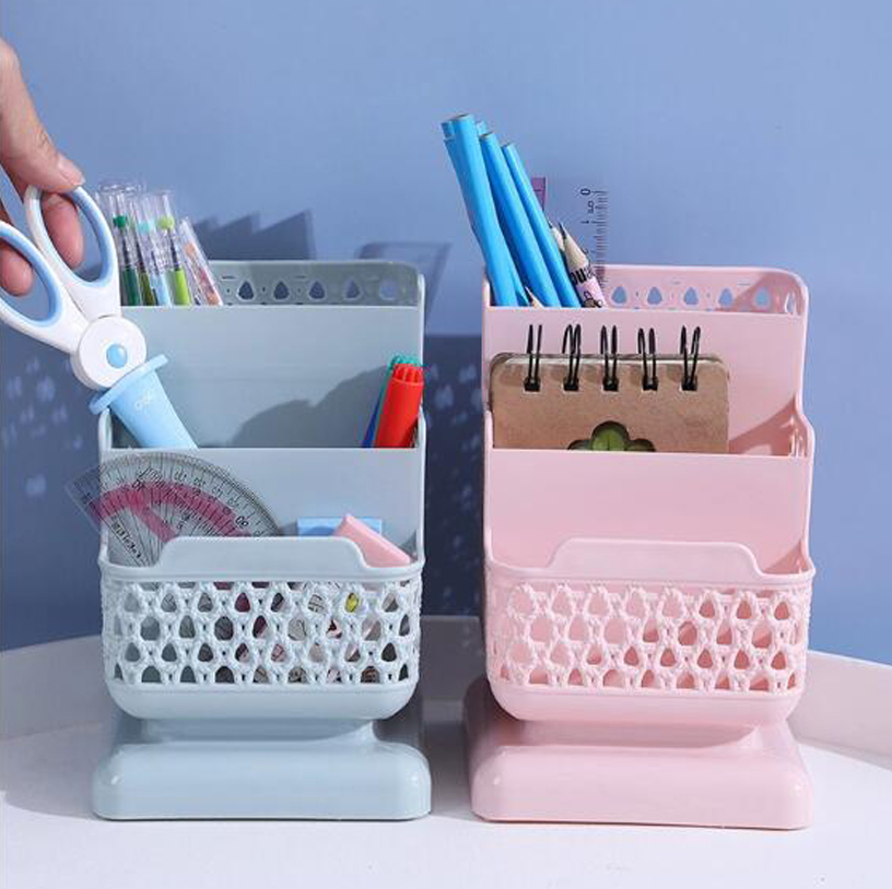 Factory Directly Desktop Storage Rack Large Capacity Desktop Mesh Desk Organizer Stationery Office Organizer