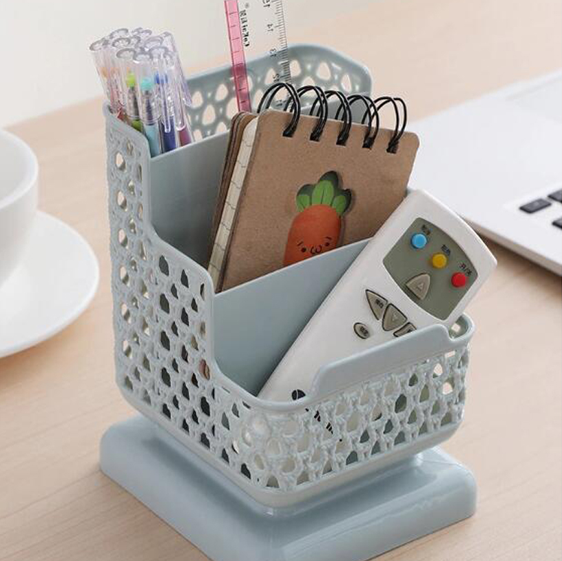 Factory Directly Desktop Storage Rack Large Capacity Desktop Mesh Desk Organizer Stationery Office Organizer