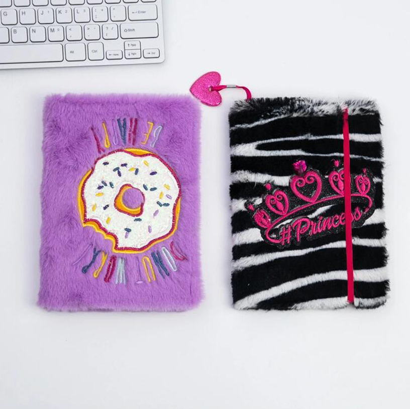 Soft Plush Notebook Stuffed Diary Journal for Office Supplies