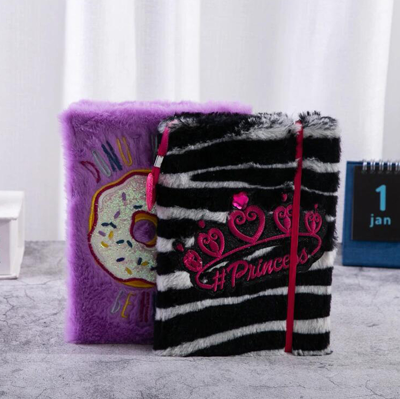 Soft Plush Notebook Stuffed Diary Journal for Office Supplies