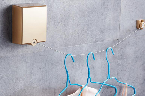 Bathroom Retractable Square Clothesline