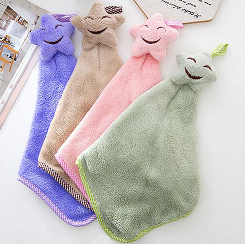 Smile Star Design Creative Hanging Hand Towel