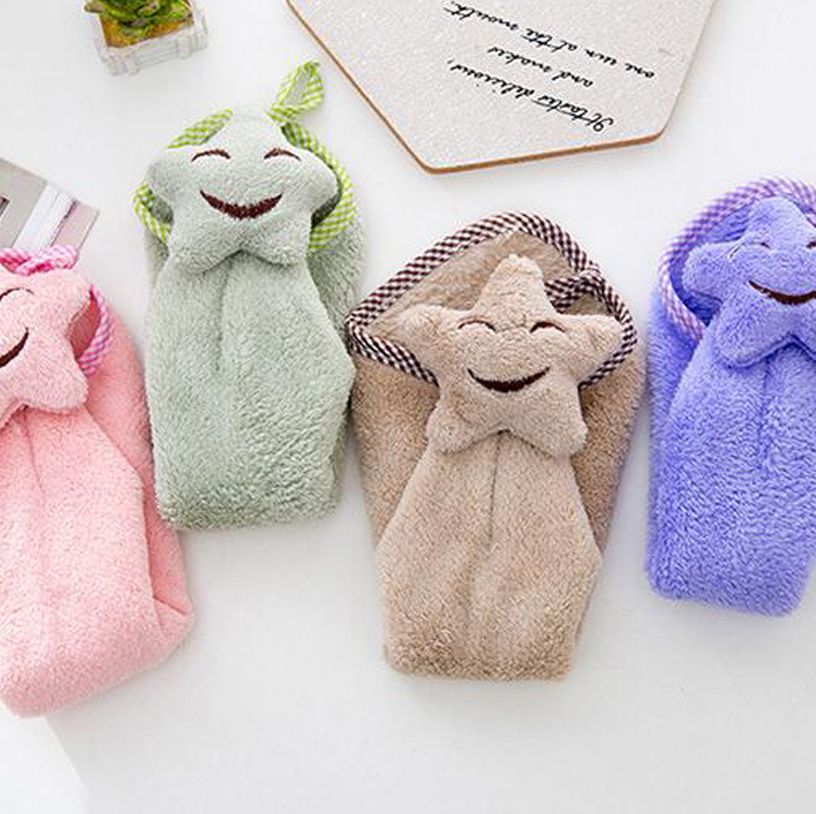 Smile Star Design Creative Hanging Hand Towel