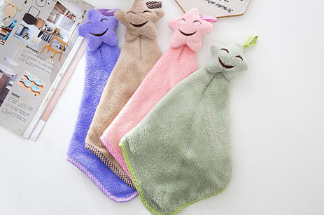 Smile Star Design Creative Hanging Hand Towel