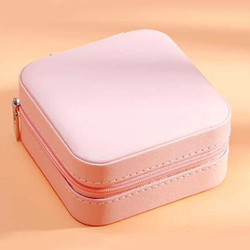 PU Leather Small Travel Jewelry Box Organizer