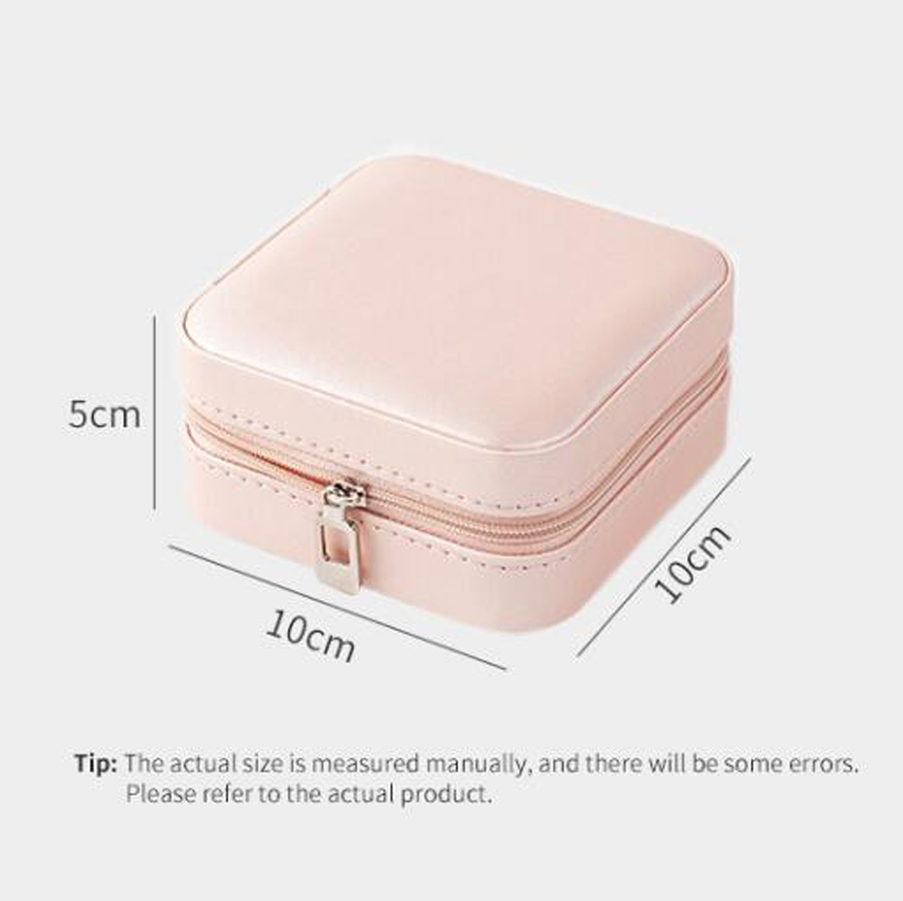 PU Leather Small Travel Jewelry Box Organizer