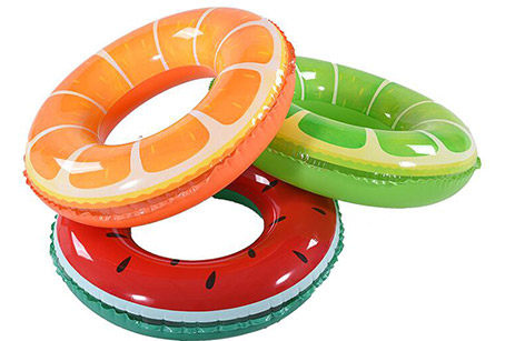 Fruit Printing Swimming Ring with Handles