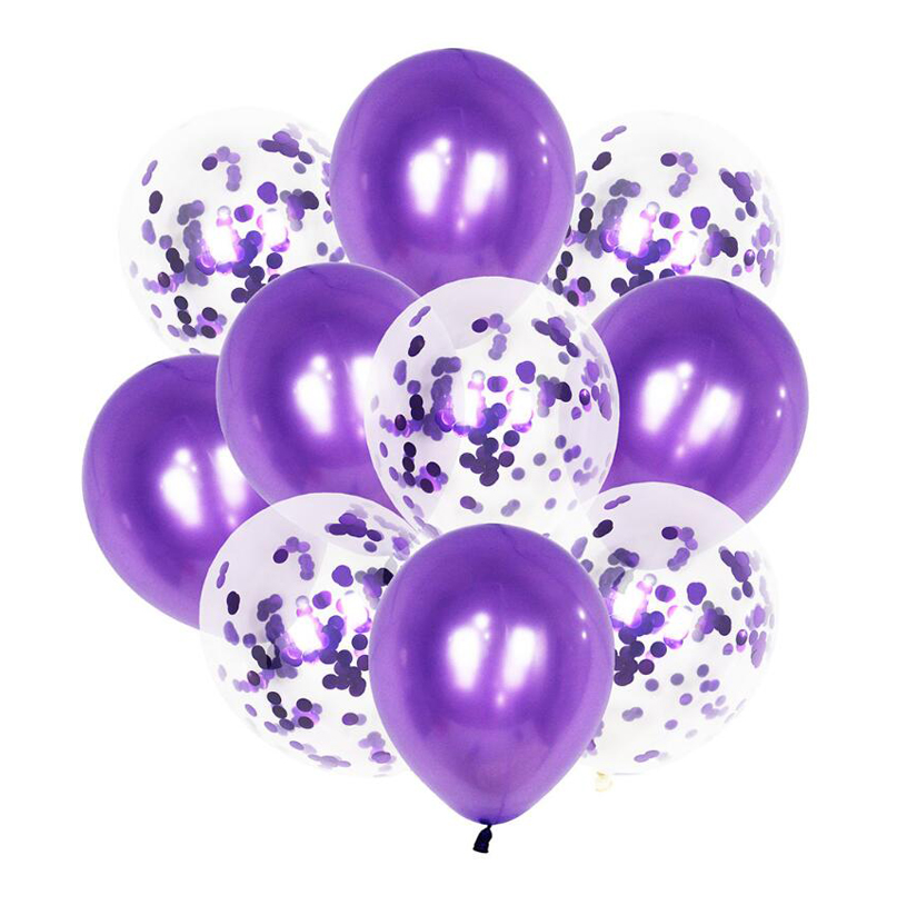 10 PCS Inflatable Confetti Latex Balloons Party Decoration