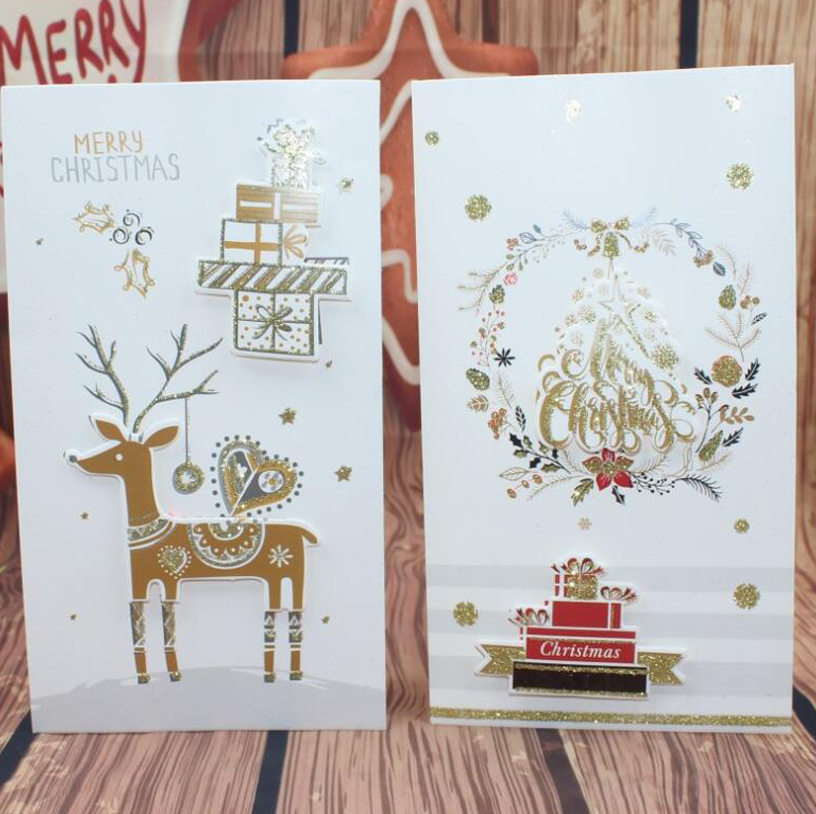 Christmas Greeting Cards Printing with Foil Stamping