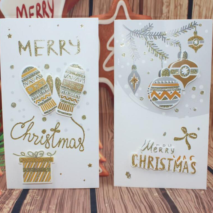 Christmas Greeting Cards Printing with Foil Stamping