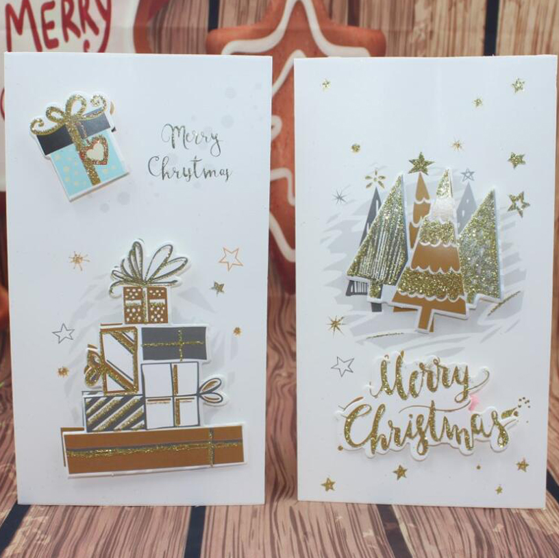 Christmas Greeting Cards Printing with Foil Stamping