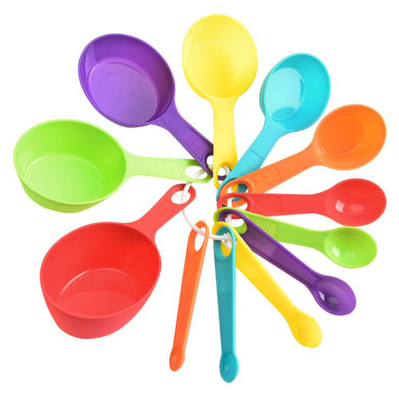 ABS PLASTIC Multicolor Measuring Cup Spoon Set, For Home
