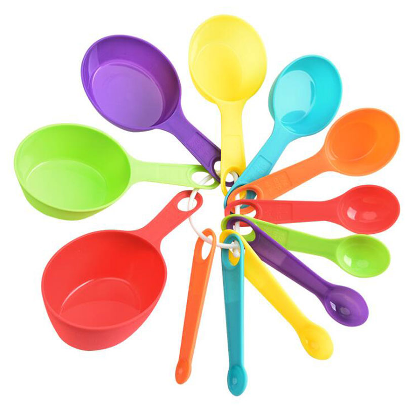 Collapsible Measuring Cups and Measuring Spoons - Portable Food Grade  Silicone for Liquid & Dry Measuring, Blue