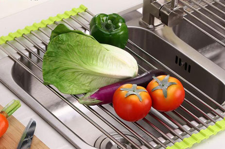 Roll-up Sink Dish Drying Rack Drying Mat with 304 - China Kitchenware and  Kitchen Tool price