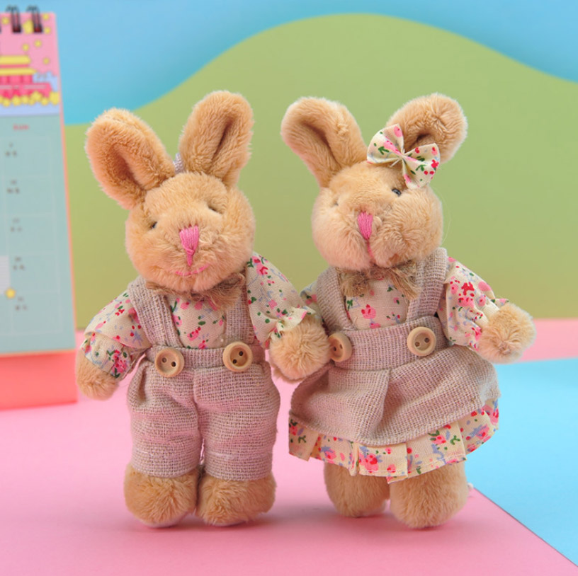 Idyllic Couple Rabbit Plush Pendant