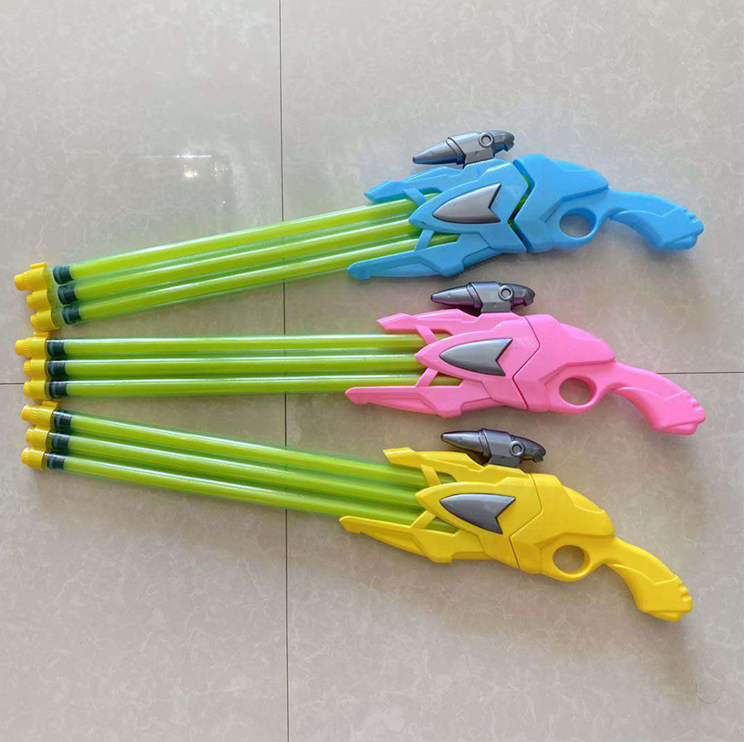 Double Barrel Squirt Gun Plastic Water Pumping Toy For Children