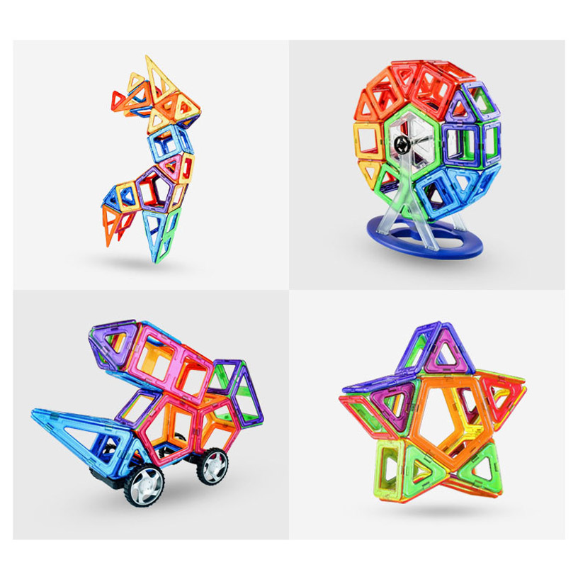 Magnetic Building Tiles Plastic Toys