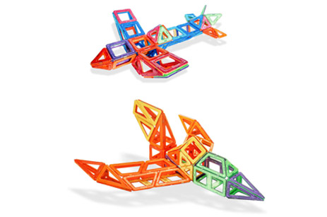 Magnetic Building Tiles Plastic Toys