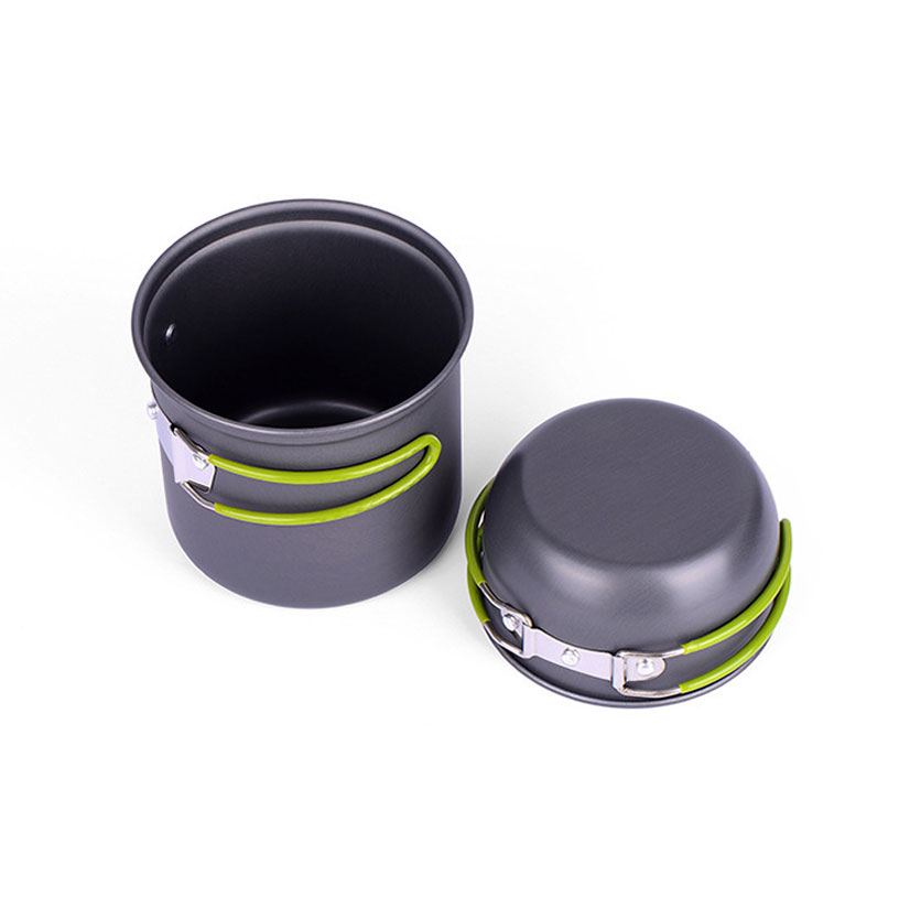 Camping Pot Set Non-stick Portable Cooker For 1-2 People
