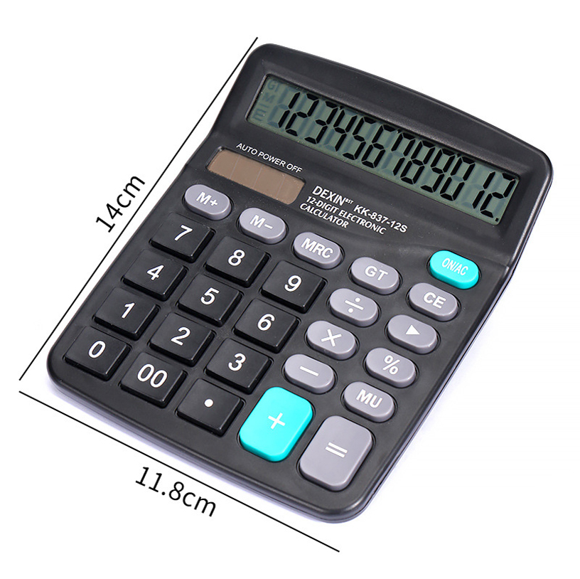 12 digit electronic student solar calculator