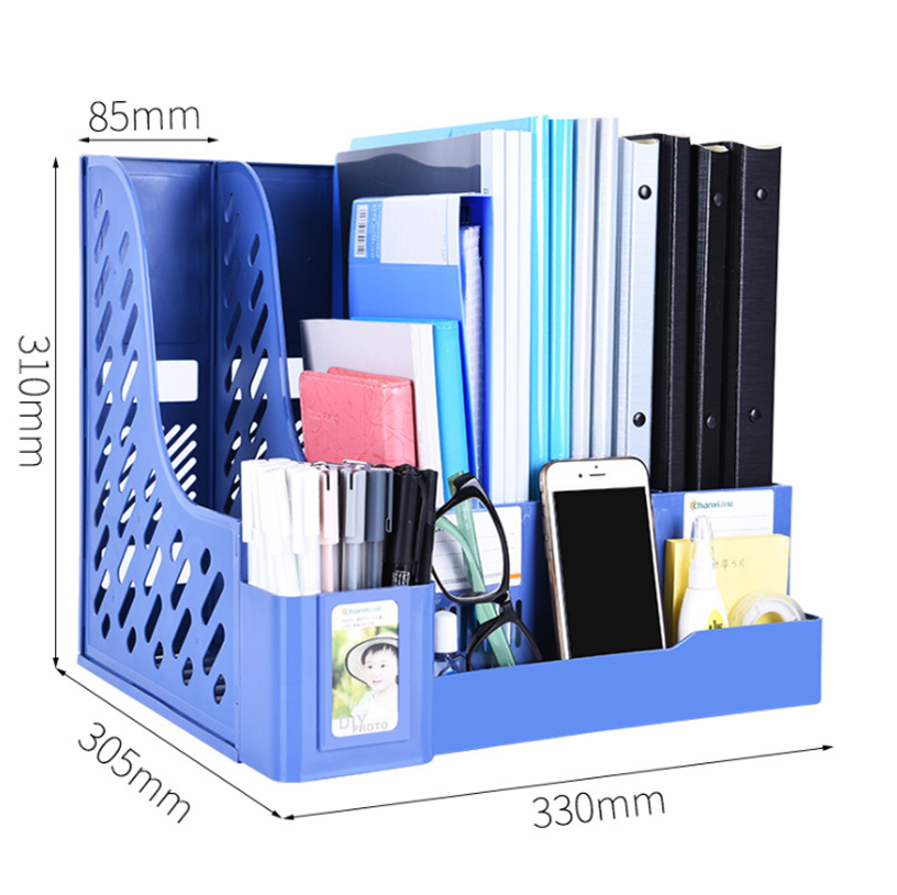 Desktop office file rack thickened data frame plastic storage bar