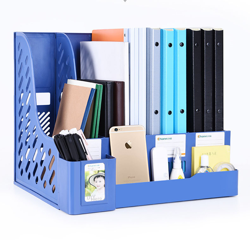 Desktop office file rack thickened data frame plastic storage bar