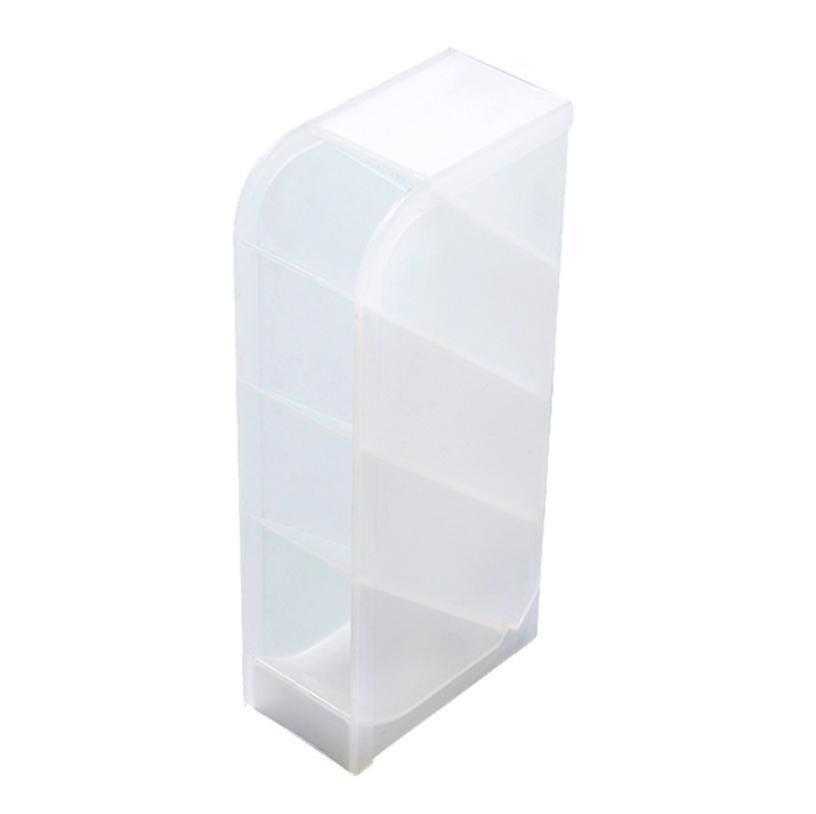 Oblique pen holder transparent multi-cell storage box