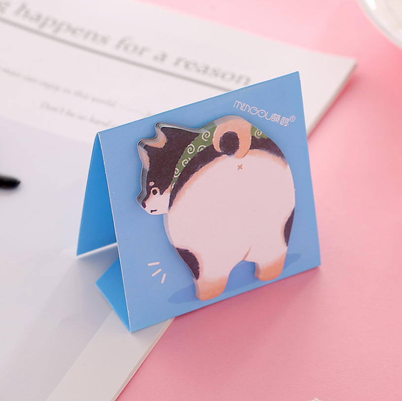 Student cartoon animal post-it notes sticky notes