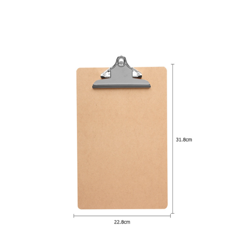 Wooden thick A4 paper clipboard