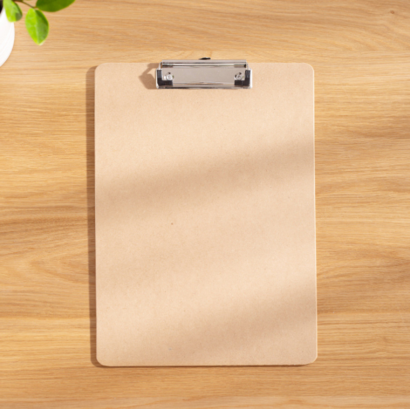Wooden thick A4 paper clipboard