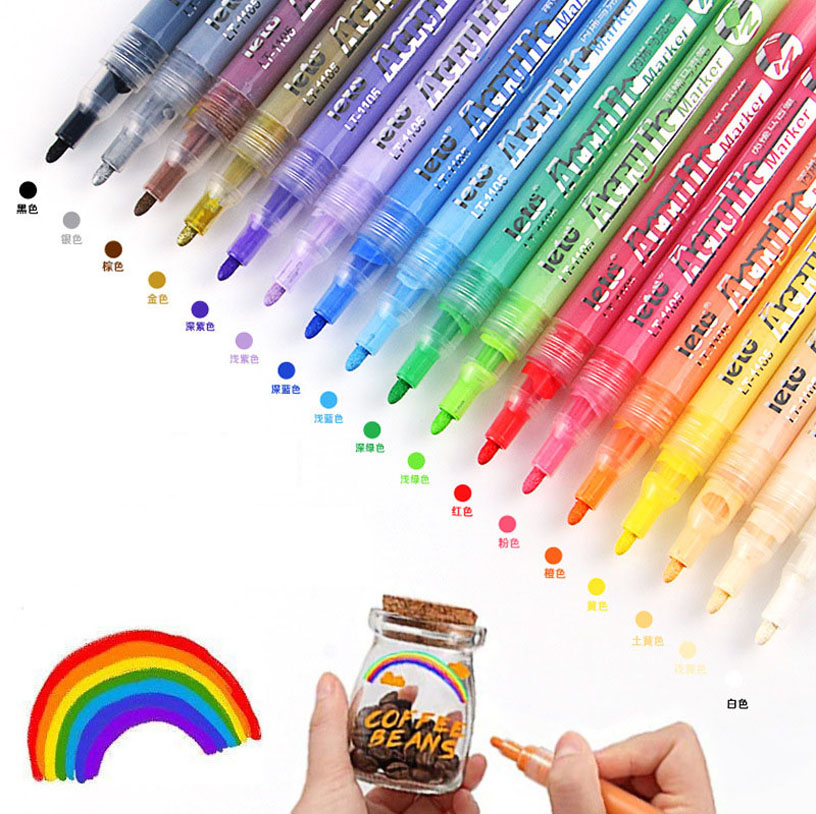 18 color DIY acrylic pen waterproof marker pen