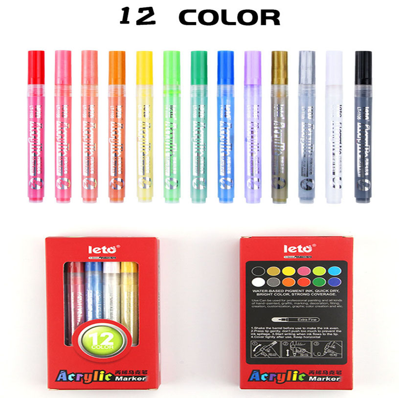 18 color DIY acrylic pen waterproof marker pen