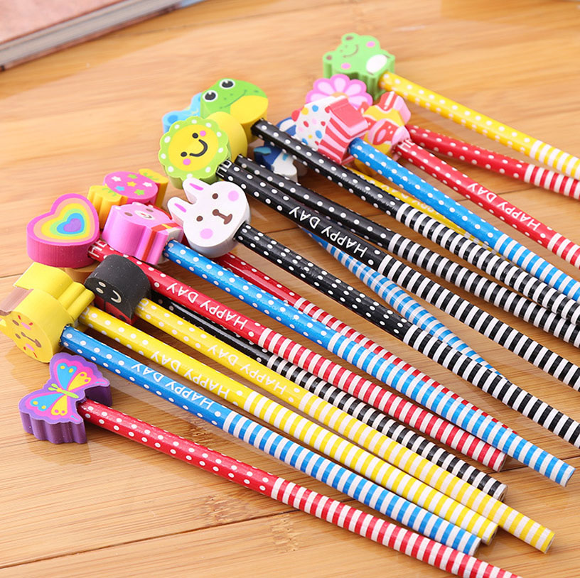 Children's cartoon pencil with rubber tip