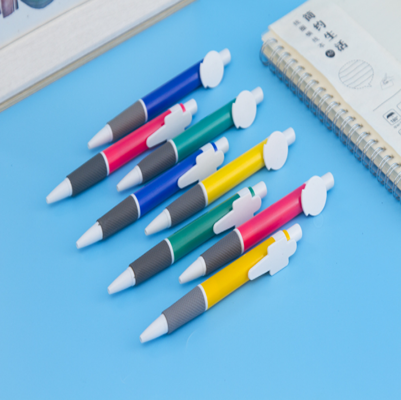 Custom logo ballpoint pen press plastic advertising pen