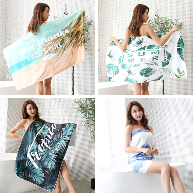 Wholesale Microfiber Printed Beach Towel Swimming Towel