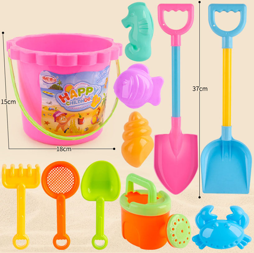 Children's Beach Toy Set Castle Bucket Sand-digging Tools