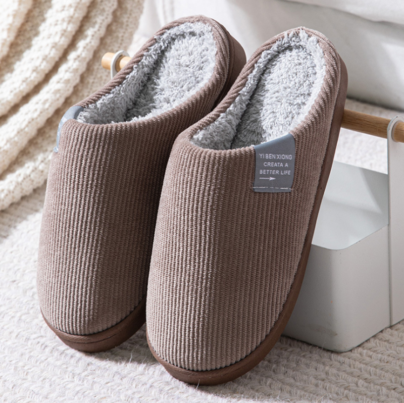 Indoor Winter Plush Slippers Non-slip Warm Slippers