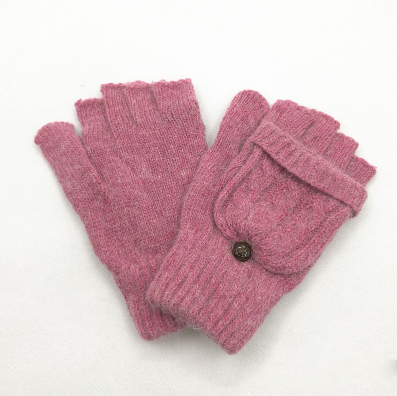 Winter Women's Knitted Gloves Fingerless Touch Screen Gloves