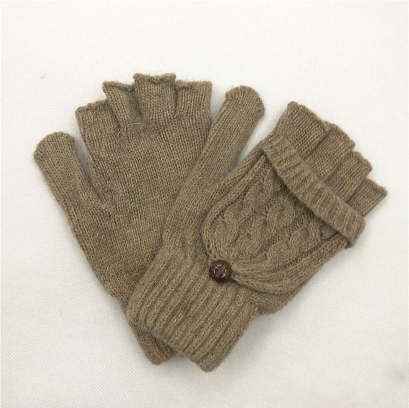 Winter Women's Knitted Gloves Fingerless Touch Screen Gloves