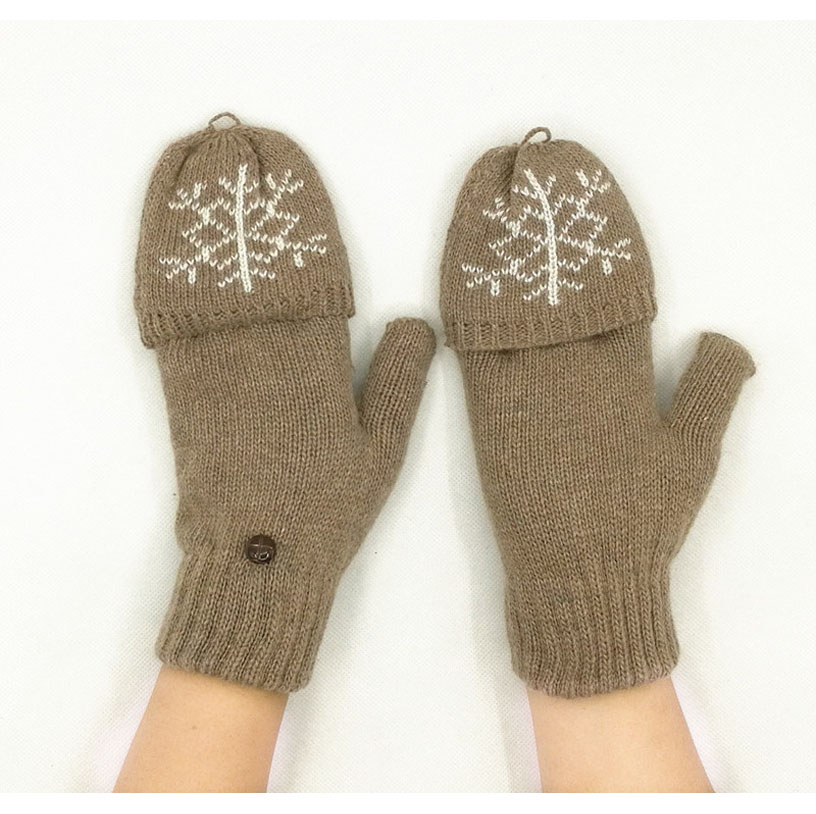 Winter Women's Knitted Gloves Fingerless Touch Screen Gloves