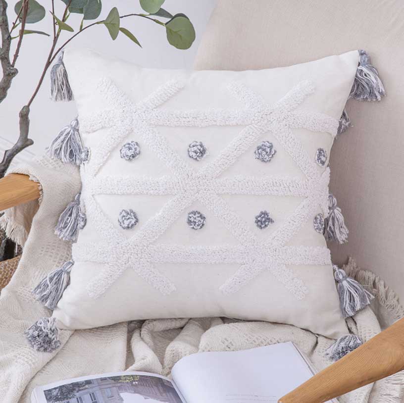 Ins Morocco Lace Tassel Tufted Cushion Covers