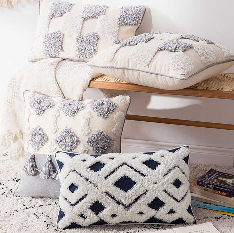 Ins Morocco Lace Tassel Tufted Cushion Covers