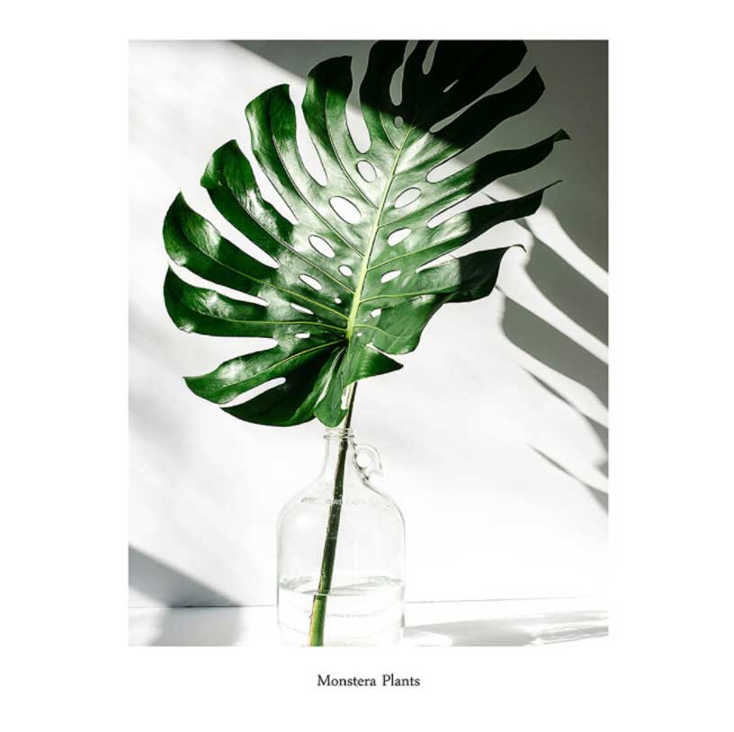 Hot Green Palm Leaf Home Painting Wall Decoration