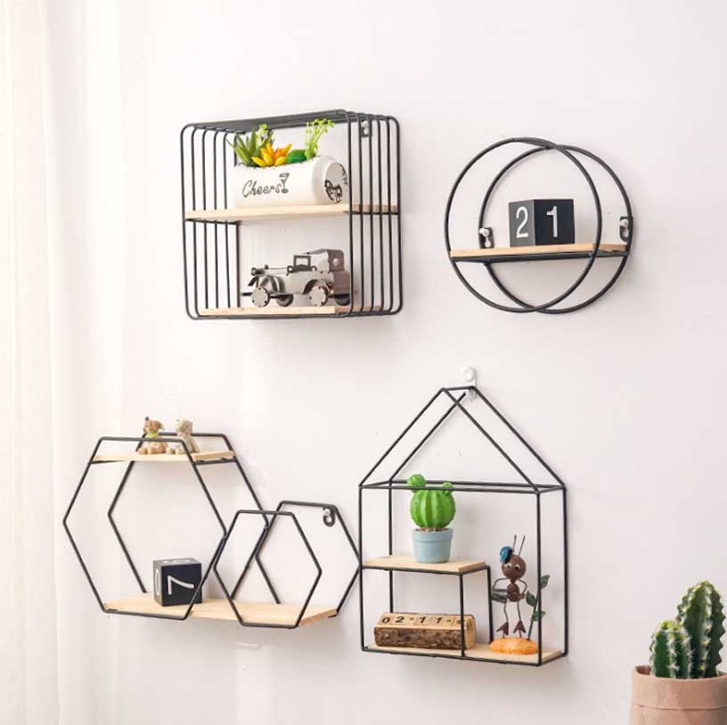 Metal Wall Shelving Without Perforation Wall Hanging Storage